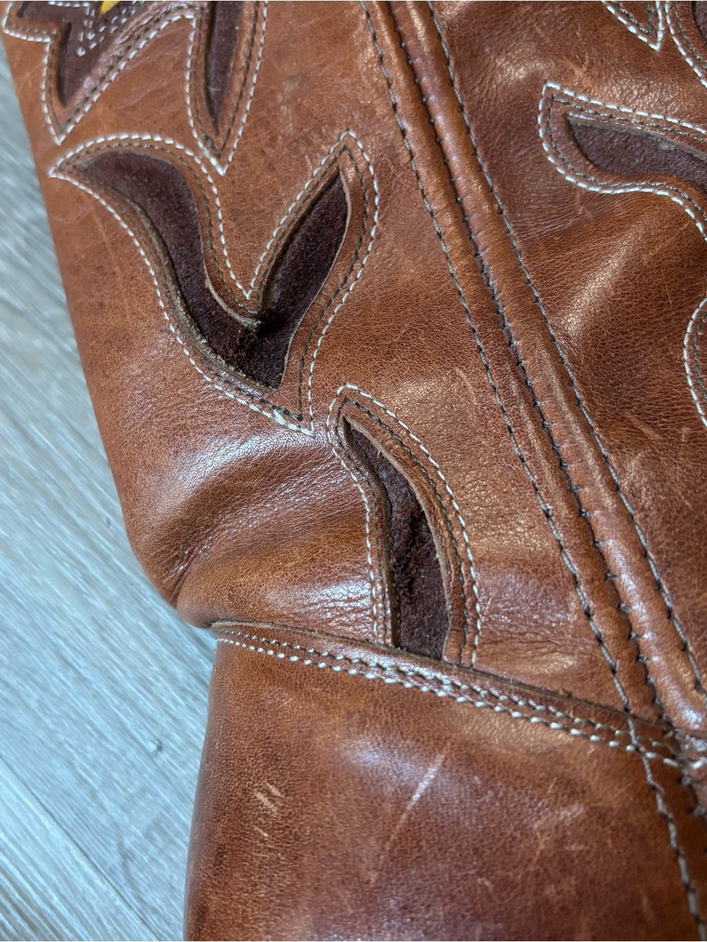 Vintage 1990s Frye Sabrina Flower Campus Western Cowgirl Boots Size 7 - Picture 8 of 8